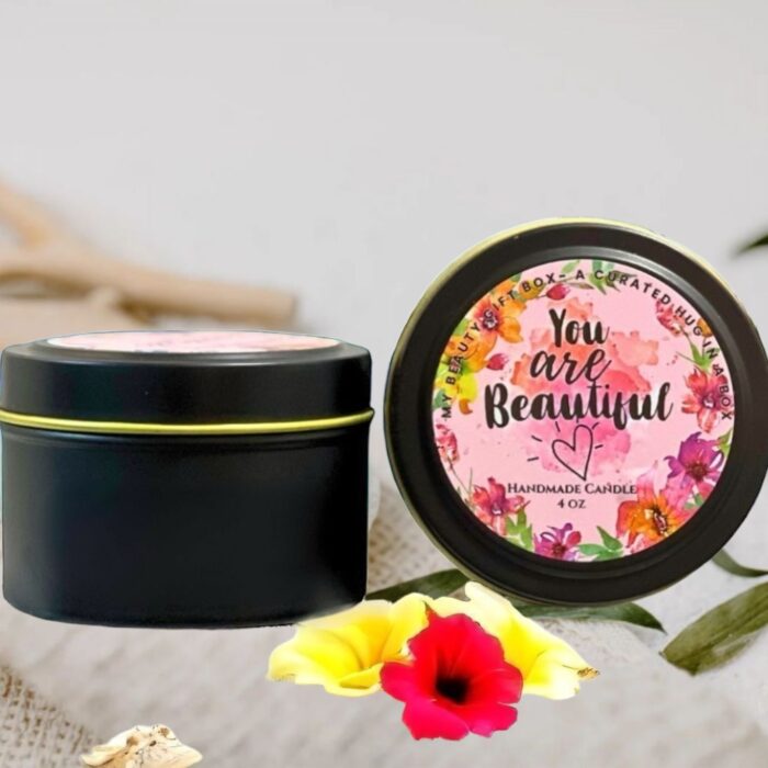You Are Beautiful Florals Candle & Matches Set