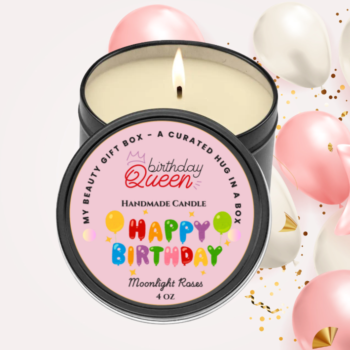 Happy Birthday Queen Handmade Candle