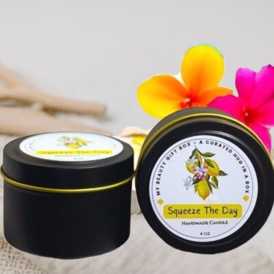 Squeeze The Day Lemon Candle & Matches Set