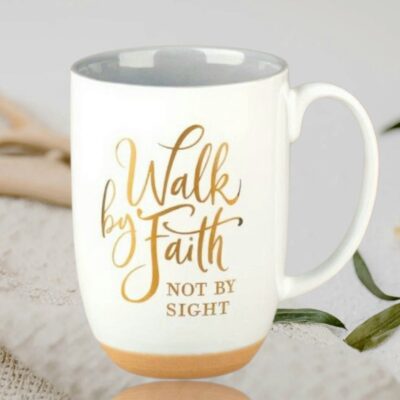 Walk By Faith White Ceramic Tea/Coffee Mug - 2 Cor. 5:7