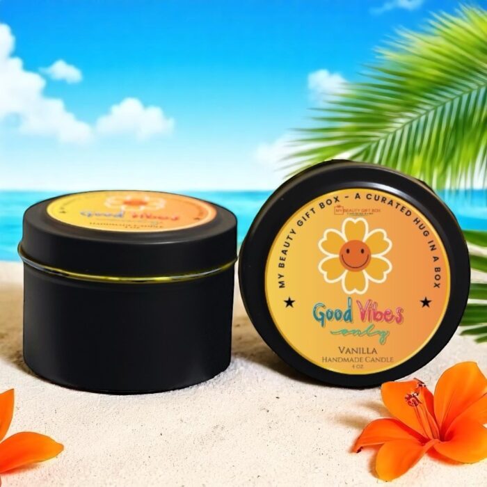 Good Vibes Only Scented Candle 4 oz & Matches Gift Set