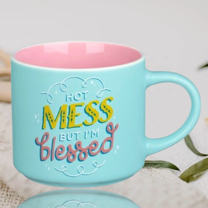 Hot Mess But I'm Blessed Mug Ceramic