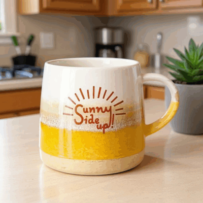 Sunny Side Up Decorative Ceramic Mug