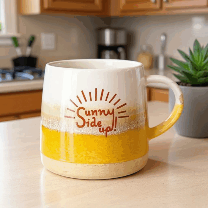 Sunny Side Up Decorative Ceramic Mug