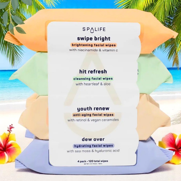 Radiant 4 Pack Facial Wipes