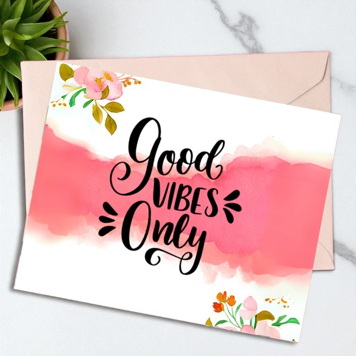 Good Vibes Only My Beauty Gift Box Greeting Card