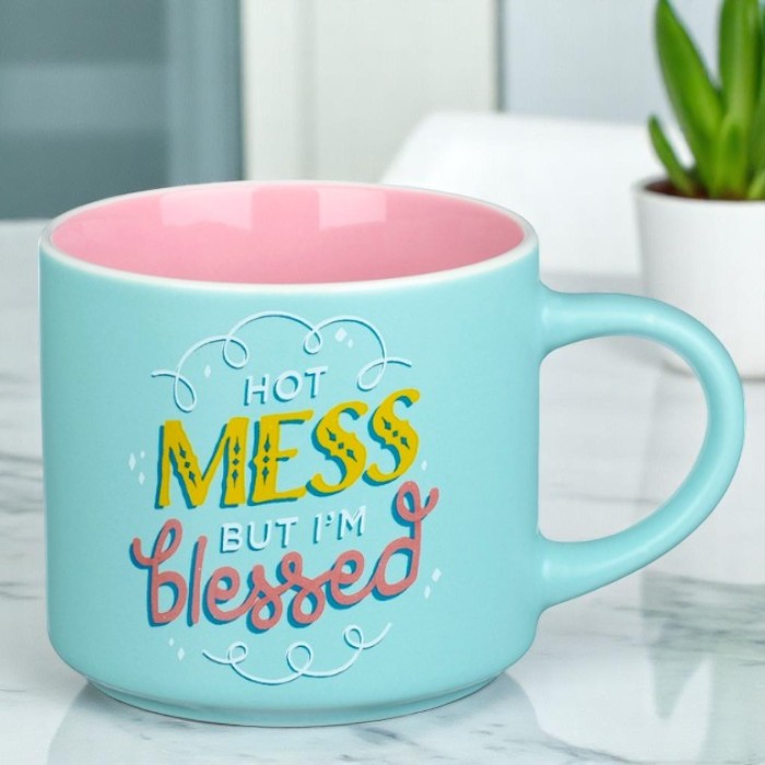Hot Mess But I'm Blessed Mug Ceramic