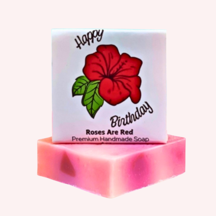 Roses Are Red Happy Birthday Rose Scented Soap