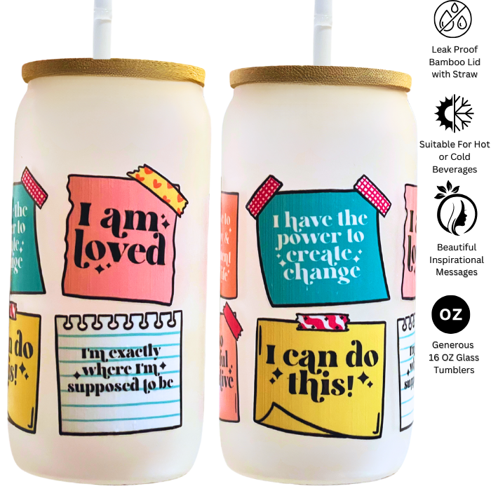 I am Loved Glass Tumbler 16 oz