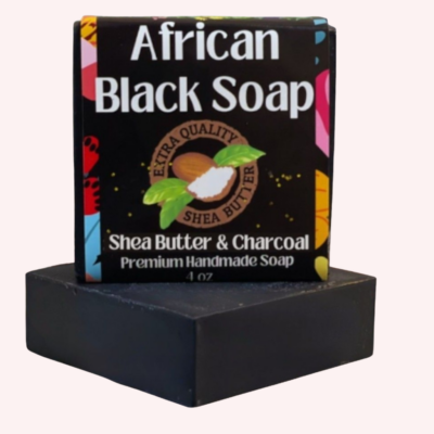 African Black Soap with Shea Butter & Charcoal Scented Soap
