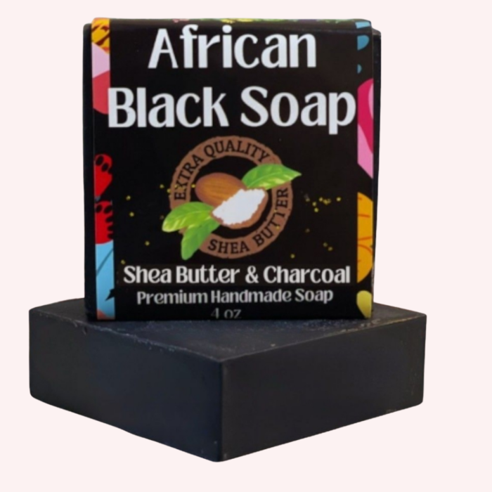 African Black Soap with Shea Butter & Charcoal Scented Soap
