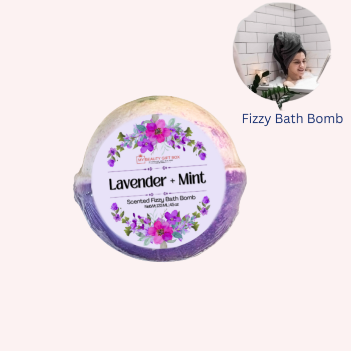 Calming Lavender & Mint Scented Fizzy Bath Bomb