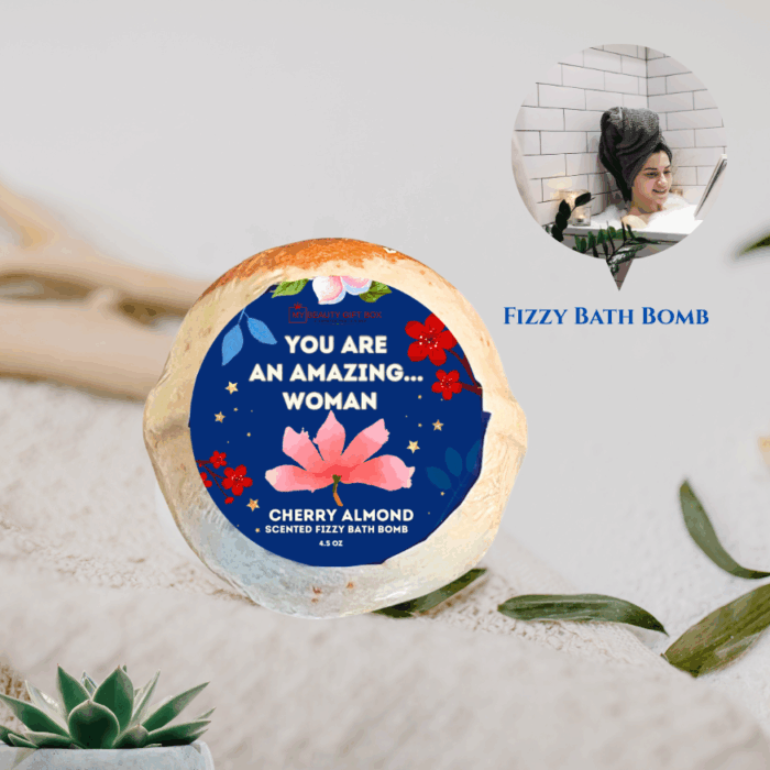 Cherry Almond Scented Fizzy Bath Bomb