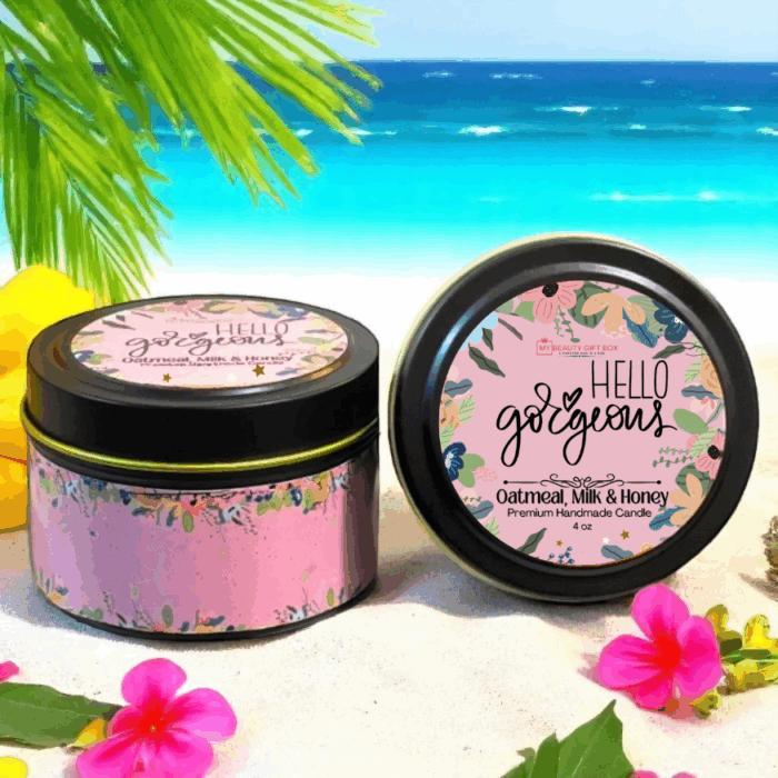 Hello Gorgeous Scented Candle 4 oz & Matches Gift Set