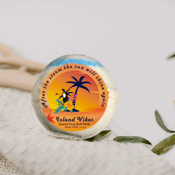 Island Vibes Scented Fizzy Bath Bomb