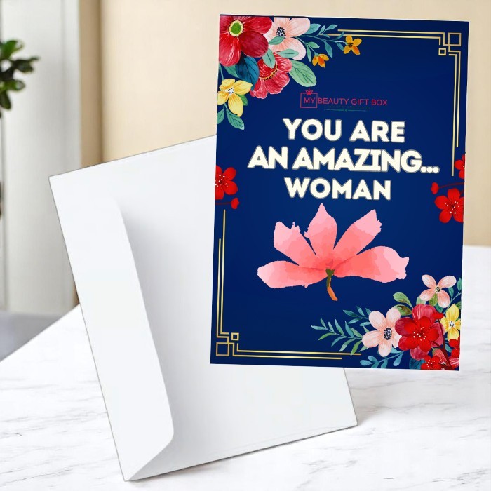 You are an amazing woman greeting card for her my beauty gift box