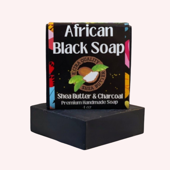 African Black Soap with Shea Butter & Charcoal Scented Soap