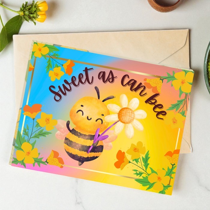 Sweet As Can Bee Greeting Card For Her
