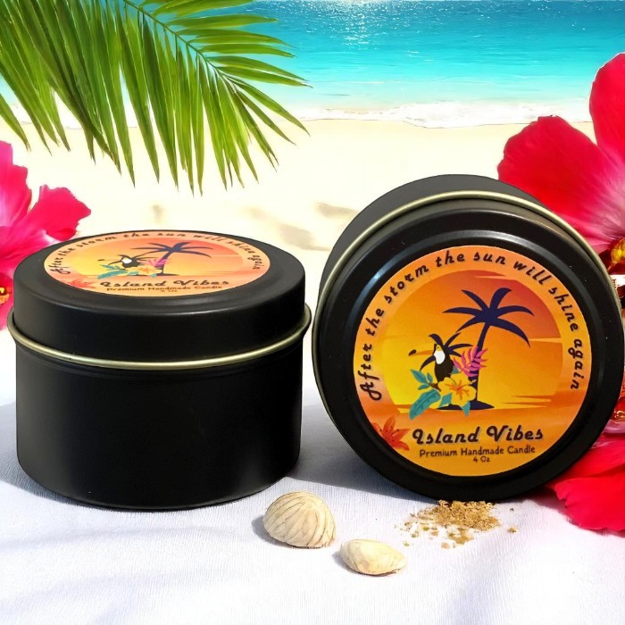 Island Vibes Scented Candle Gift 4 oz