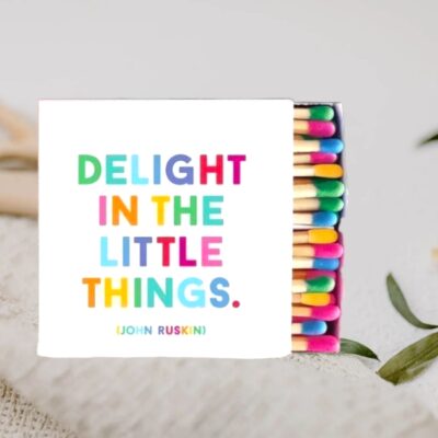 Delight In The Little Things Gifted Matches Box