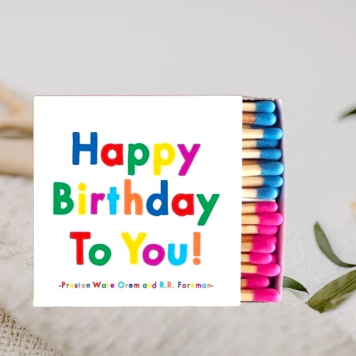 Happy Birthday Gifted Matches Box