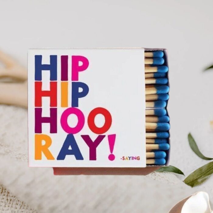Hip Hip Hooray Gifted Matches Box