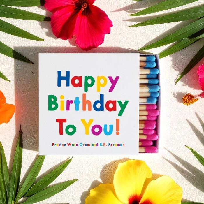 Happy Birthday Gifted Matches Box