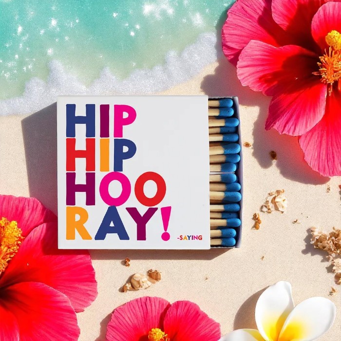 Hip Hip Hooray Gifted Matches Box