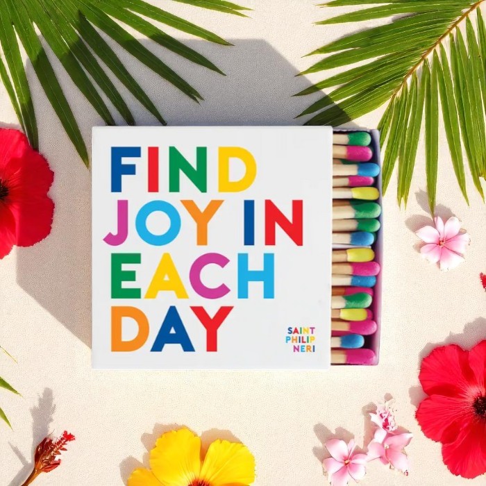 Find Joy In Each Day Gifted Matches Box