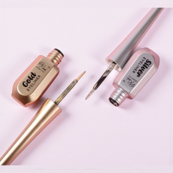 Gold and Silver Long-Wearing Smudge-Proof Liquid Eyeliner