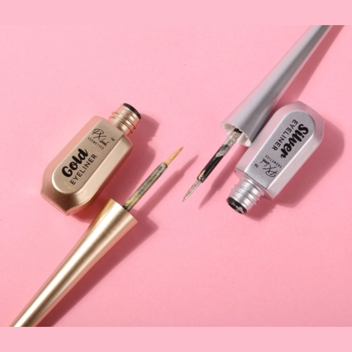 Gold and Silver Long-Wearing Smudge-Proof Liquid Eyeliner