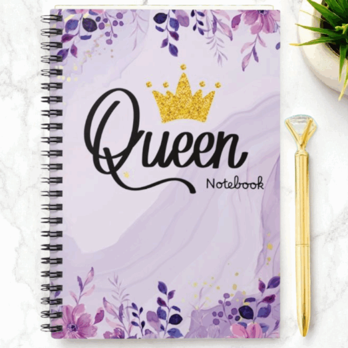 Queen Spiral Notebook + Pen Set
