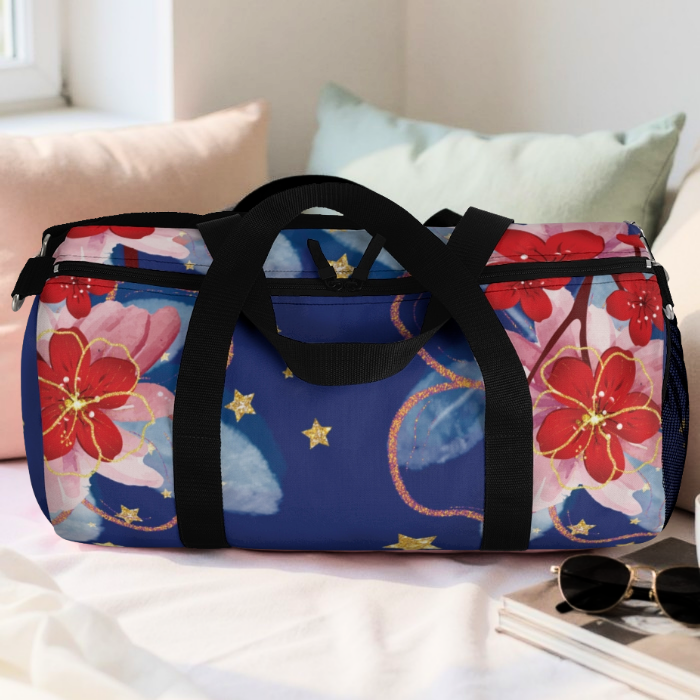 Amazing Woman Floral Print Duffel Bag