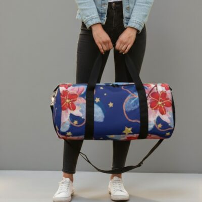 Amazing Woman Floral Print Duffel Bag